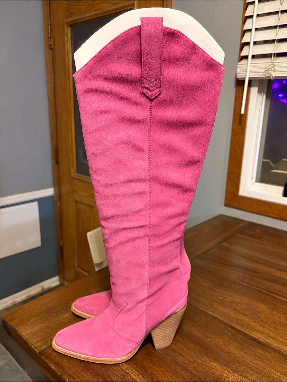 Spell Montana Knee High Suede Pink Boots - Picture 8 of 12